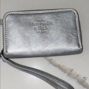 Abercrombie and Fitch Silver Wristlet